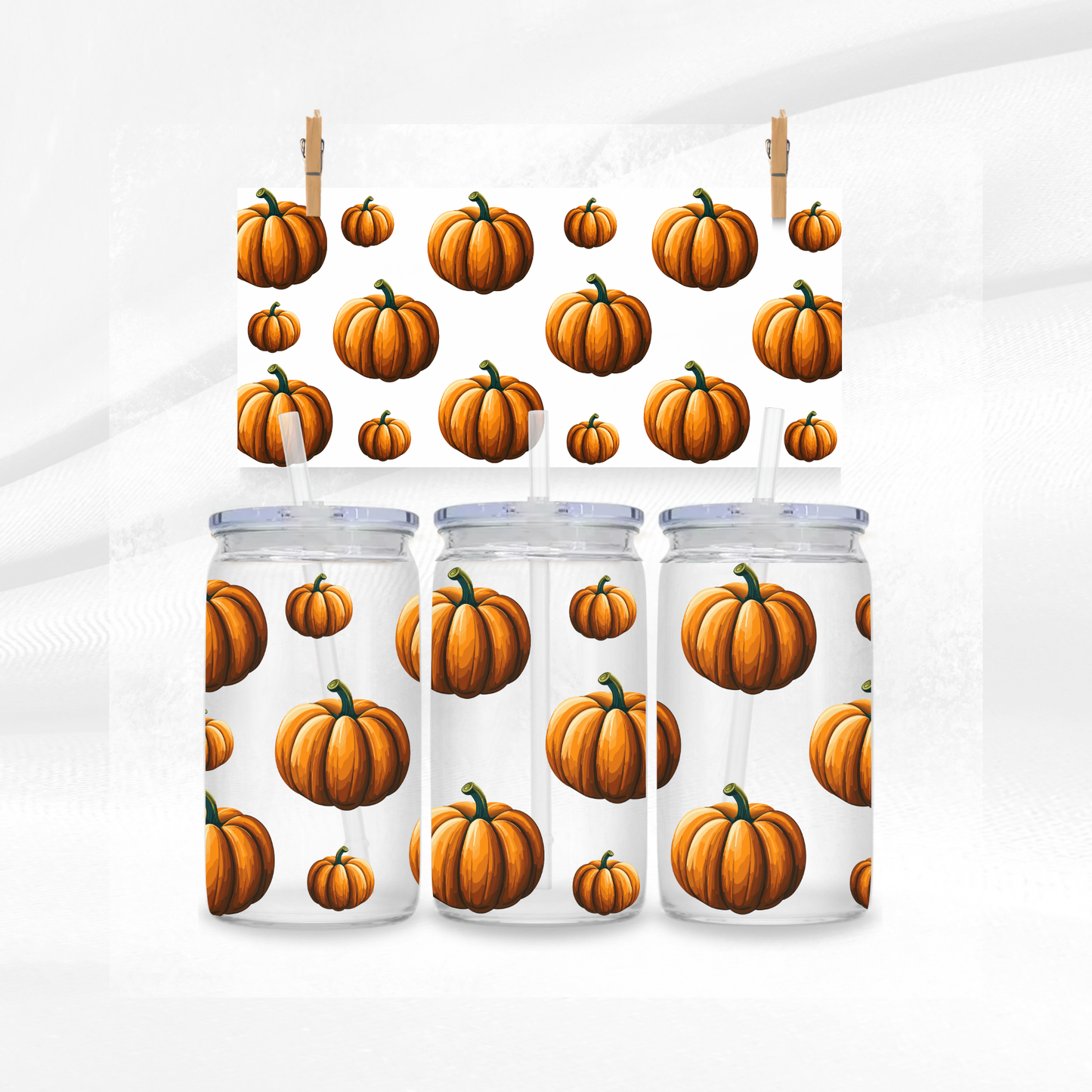 Classic Pumpkin Libbey Glass Can