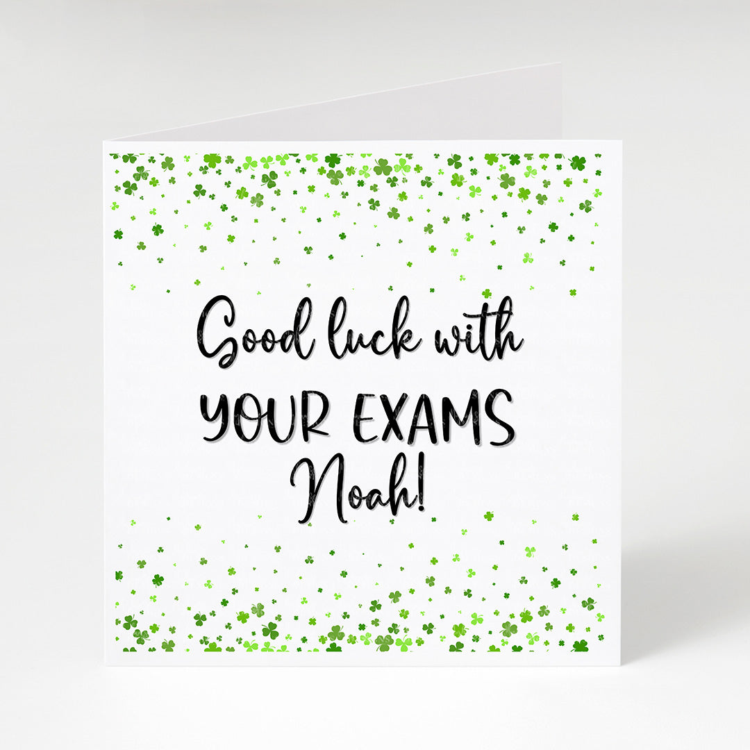 Personalised Good Luck With Your Exams Card