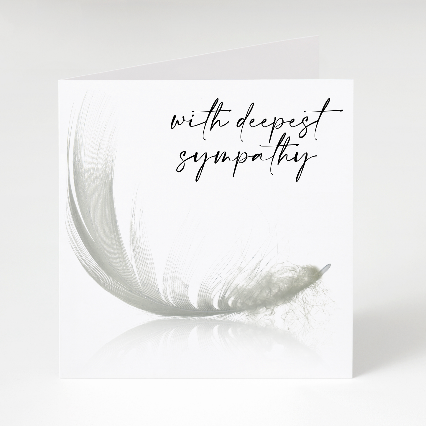 Deepest Sympathy Feather Card