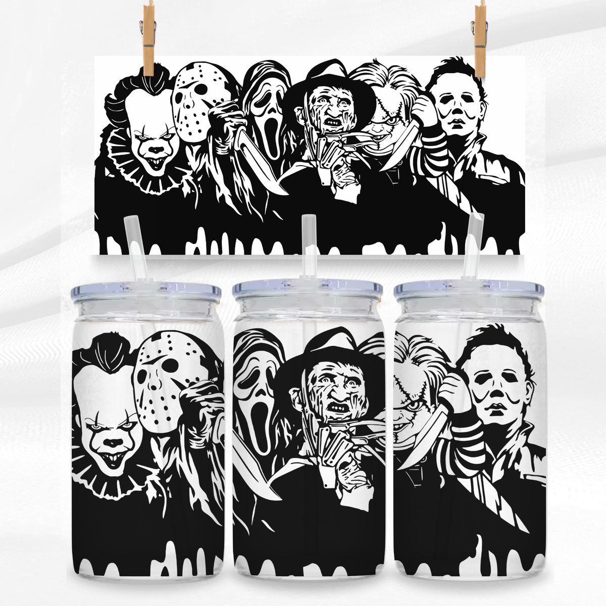 Classic Horror Silhouette Libbey Can