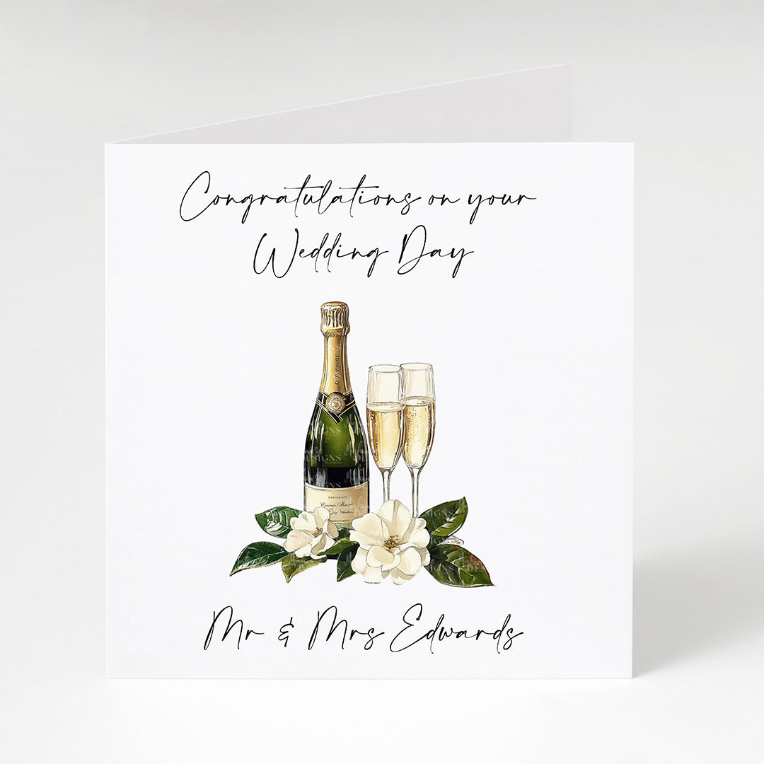 Personalised Wedding Day Prosecco Card