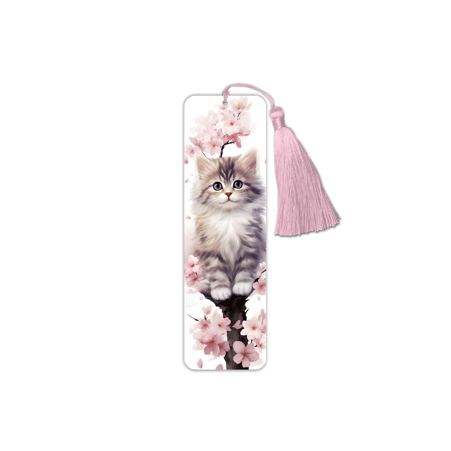 Cherry Blossom Kitten Bookmark
