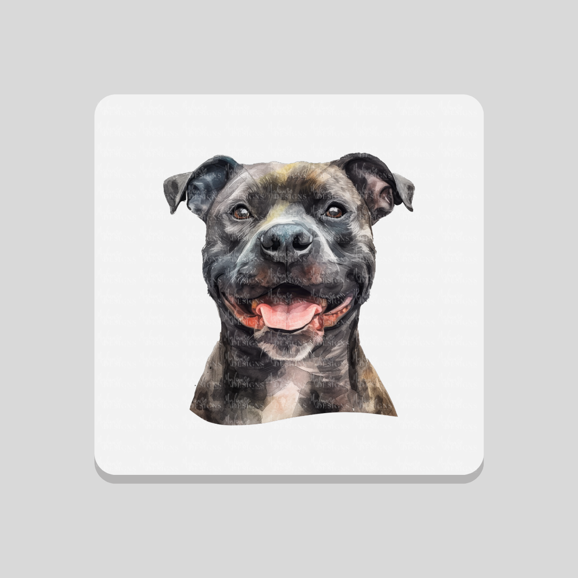 Staffordshire Bull Terrier Brown Coaster