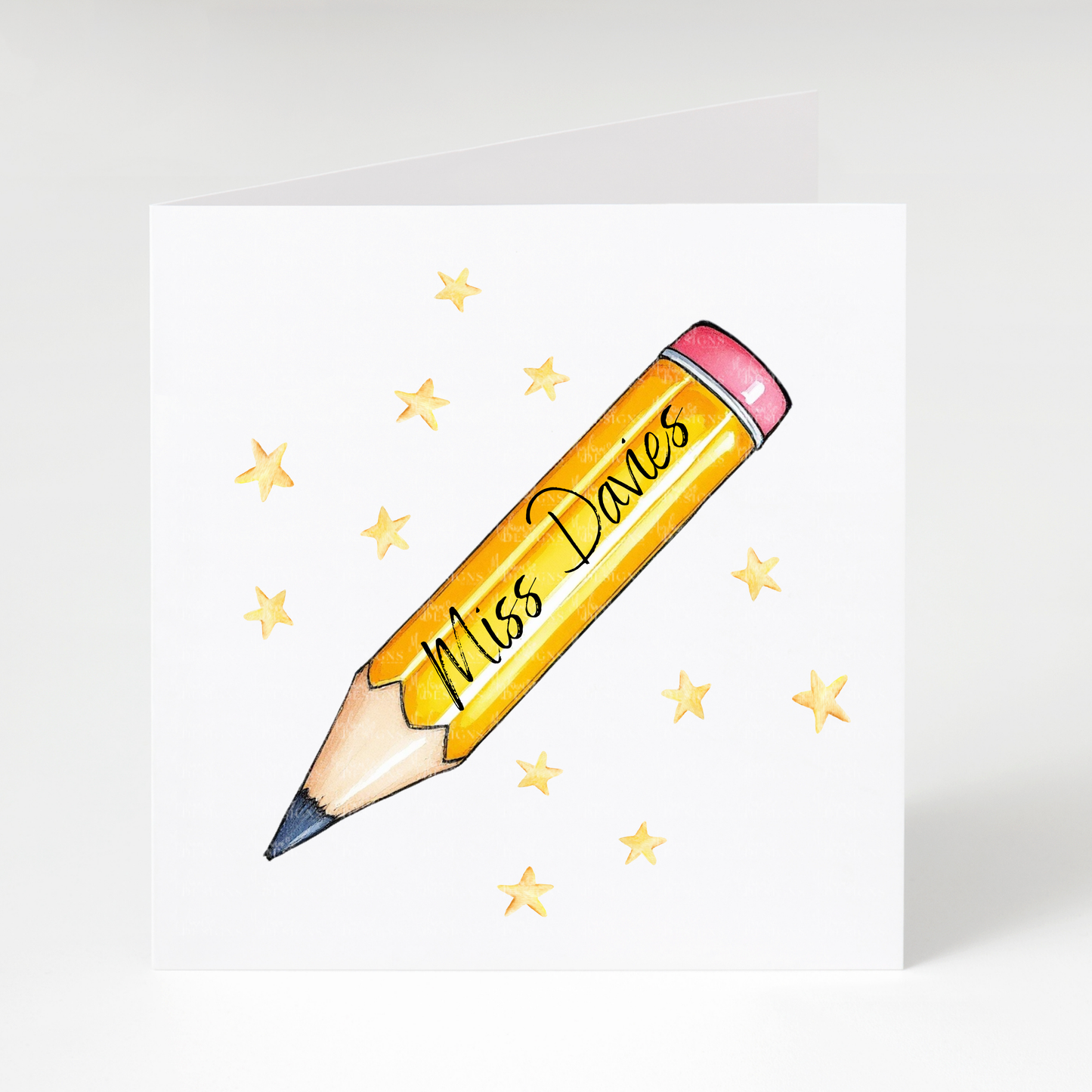 Personalised Teacher's Pencil Card