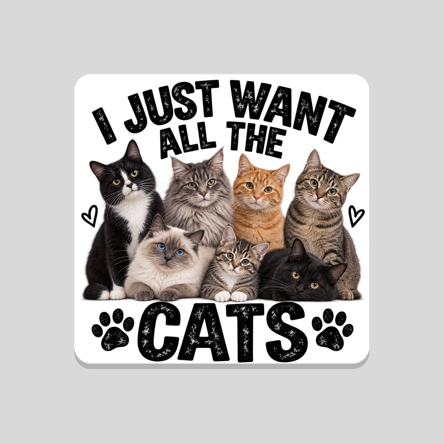 I Just Want All the Cats Coaster