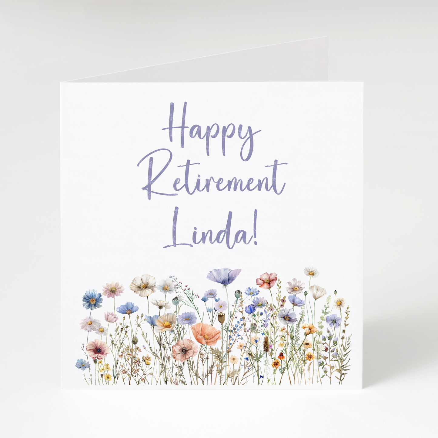 Personalised Happy Retirement Flowers Card