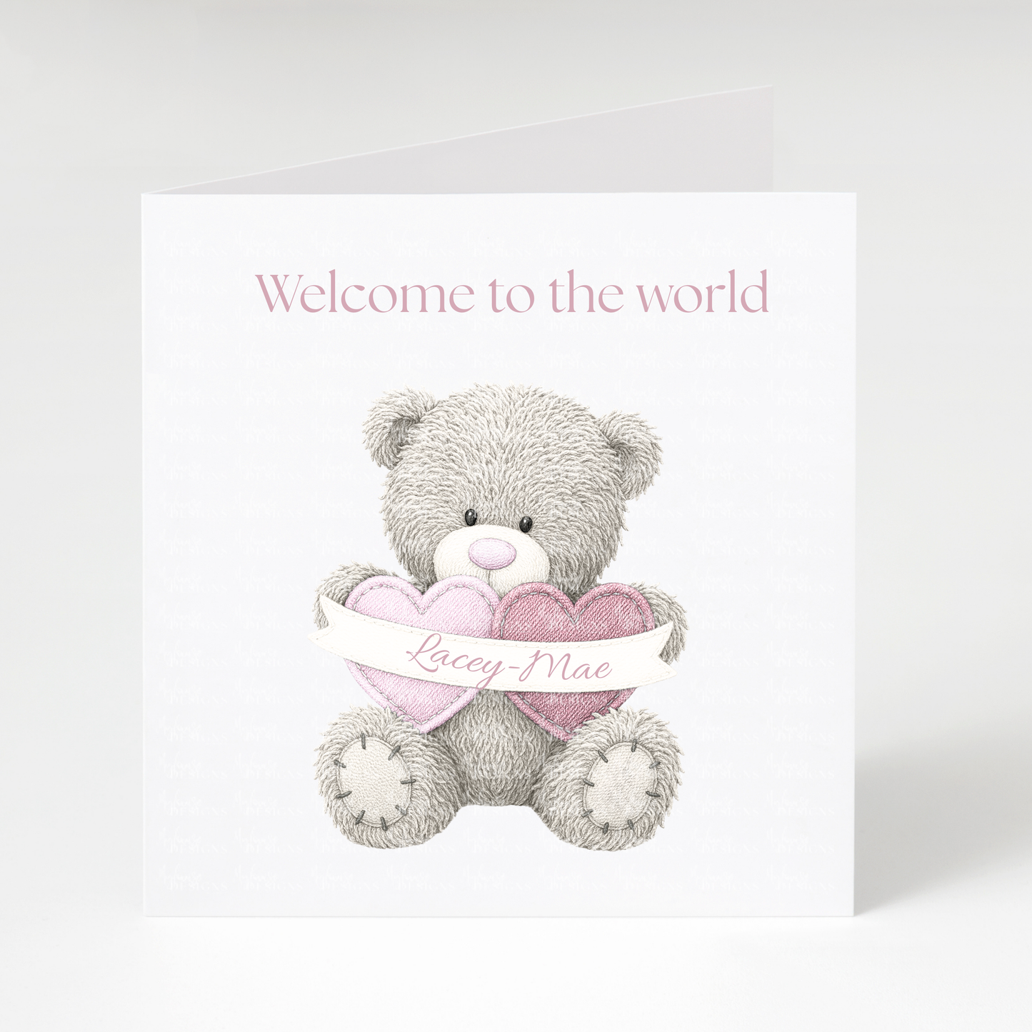 Personalised Welcome to the World Card (Pink)