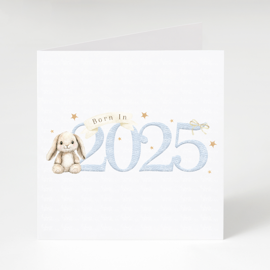 Born in 2025 New Baby Card (Blue)