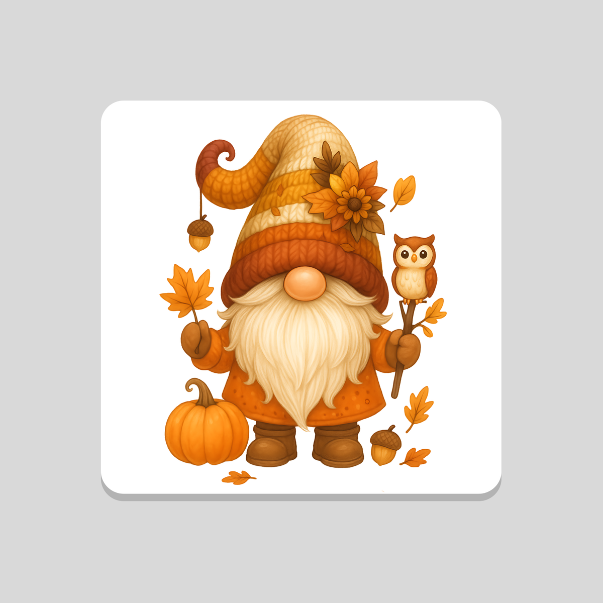 Autumn Gnome Coaster