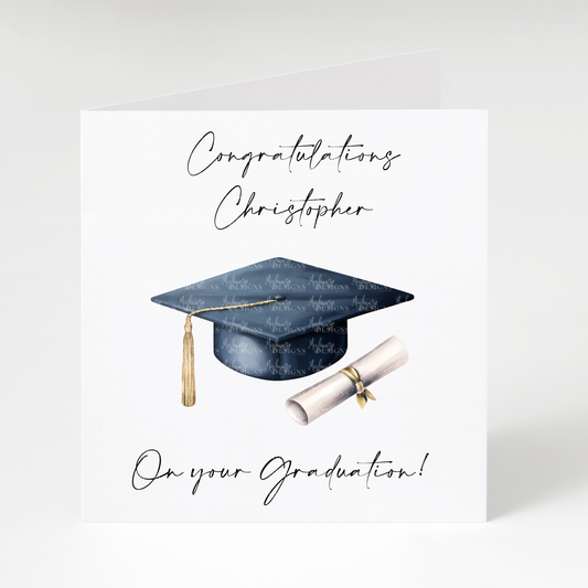 Personalised Graduation Cap Card