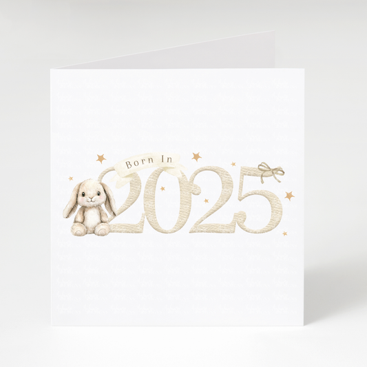 Born in 2025 New Baby Card (Neutral)