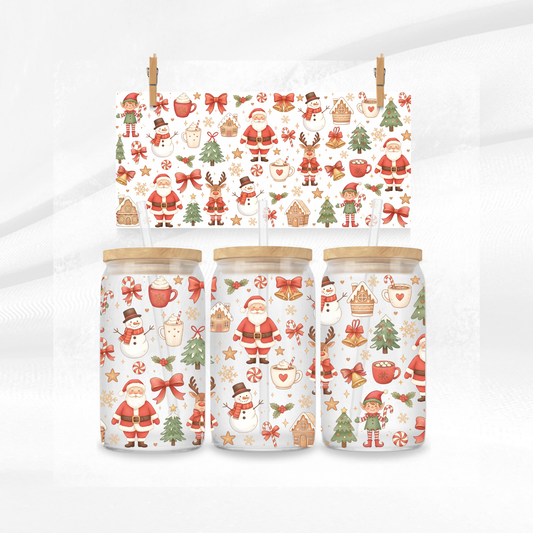 Santa and Snowmen Libbey Can