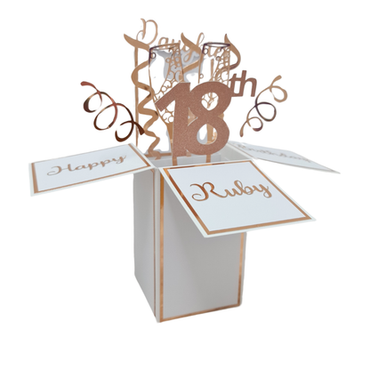 Personalised 18th Birthday Pop Up Card