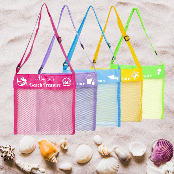 Personalised beach treasure bag