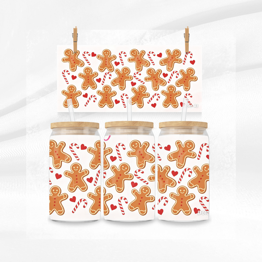 Gingerbread Men and Candy Canes Libbey Can