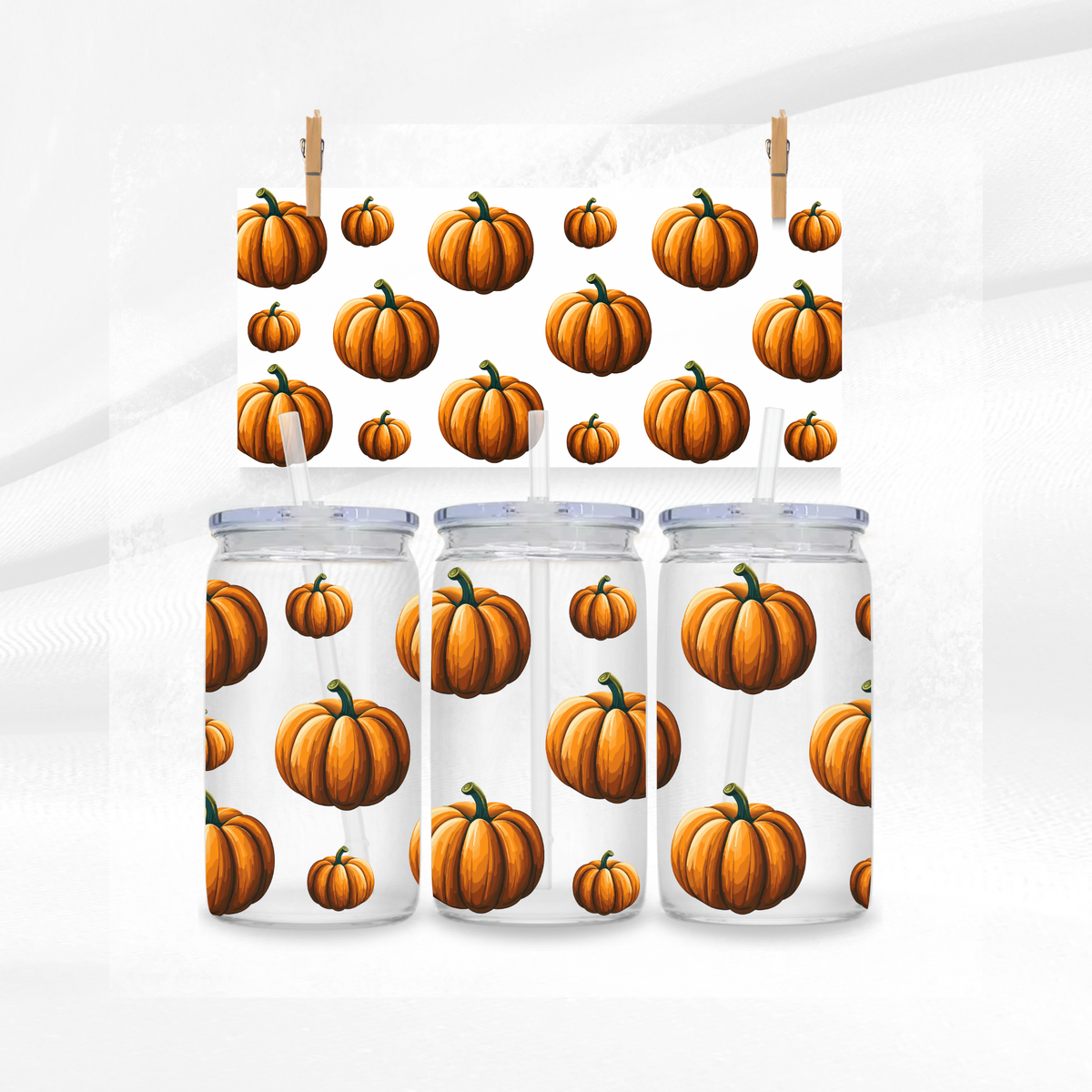 Classic Pumpkin Libbey Glass Can
