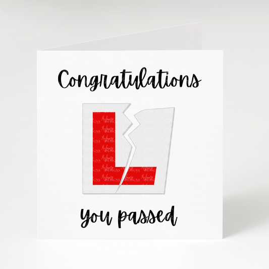 You've Passed Driving Test Card