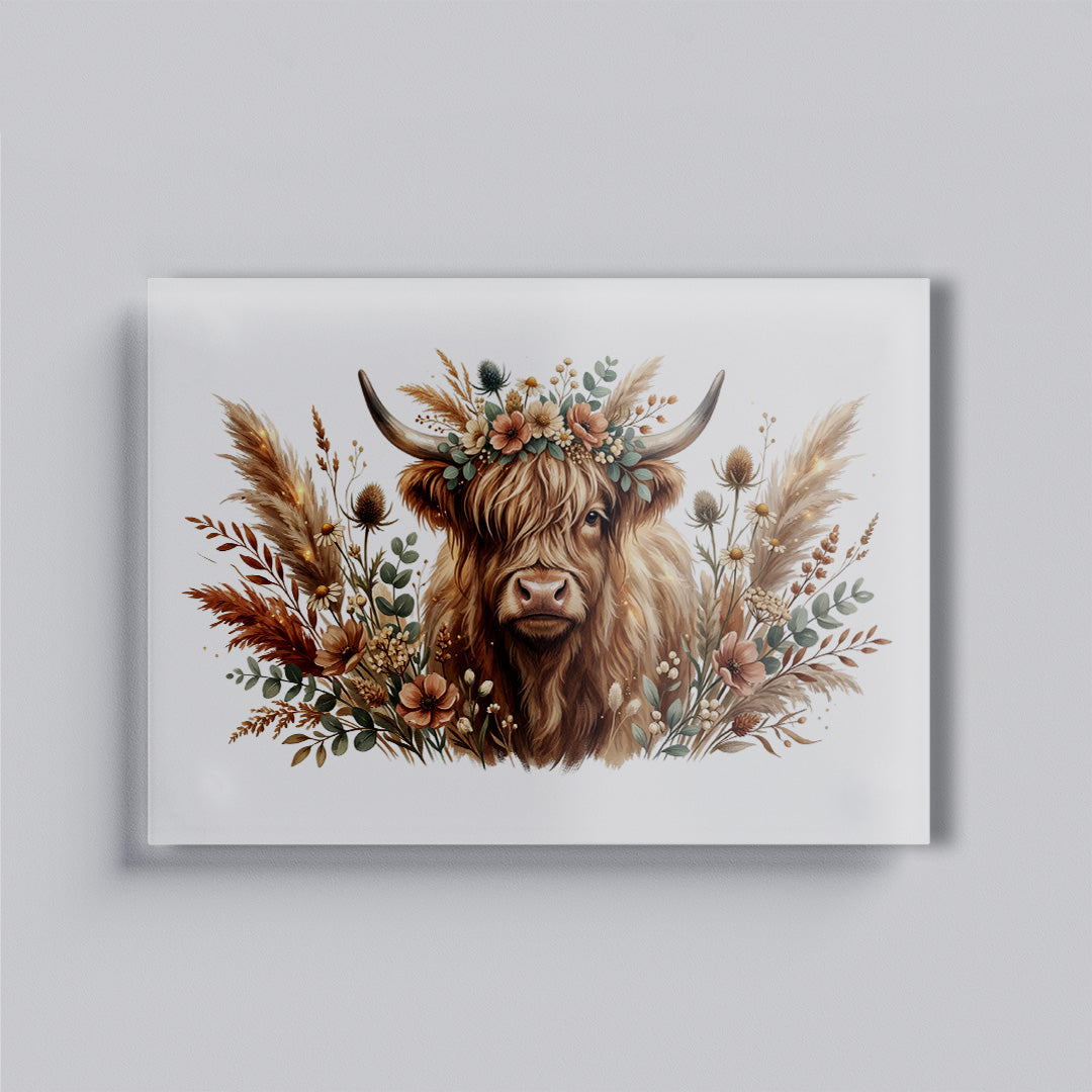 Highland Cow 1 Glass Board