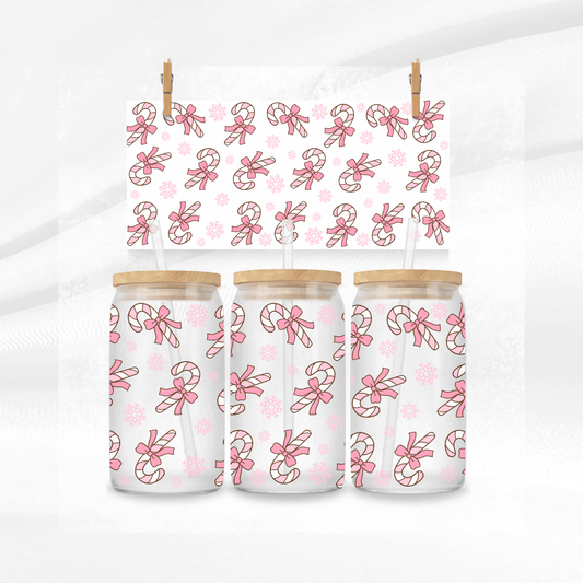 Pink Candy Canes Libbey Can