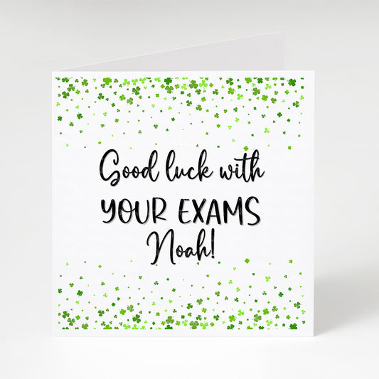 Personalised Good Luck With Your Exams Card