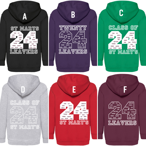 Personalised School Leavers Hoodies