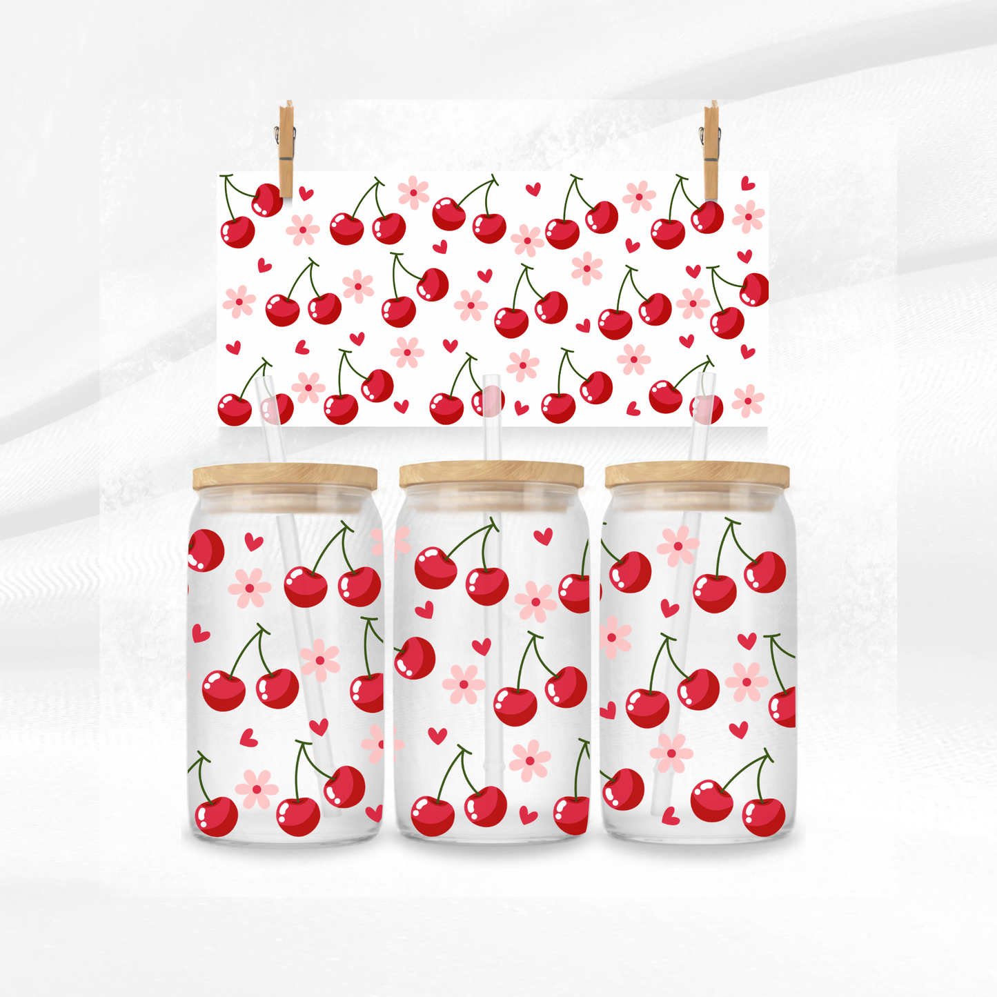 Cherry Libbey Glass Can