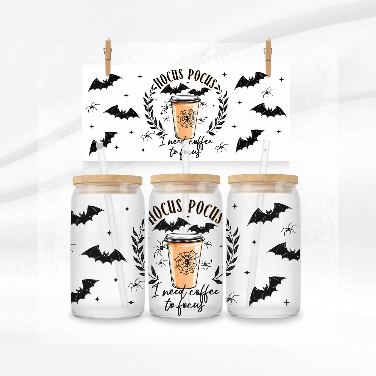 Hocus Pocus, Coffee to Focus Libbey Glass Can