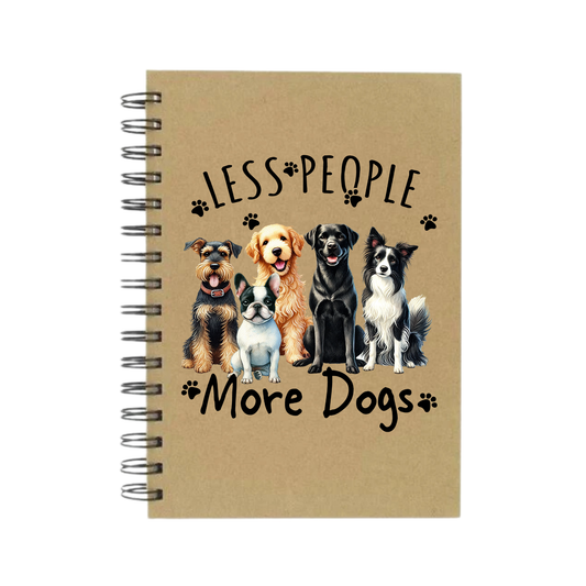 Less People, More Dogs A5 Notebook