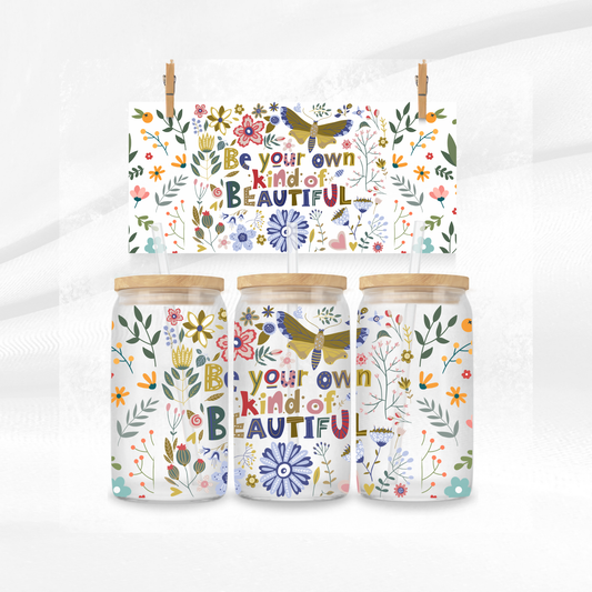 Be Your Own Kind of Beautiful Libbey Glass Can