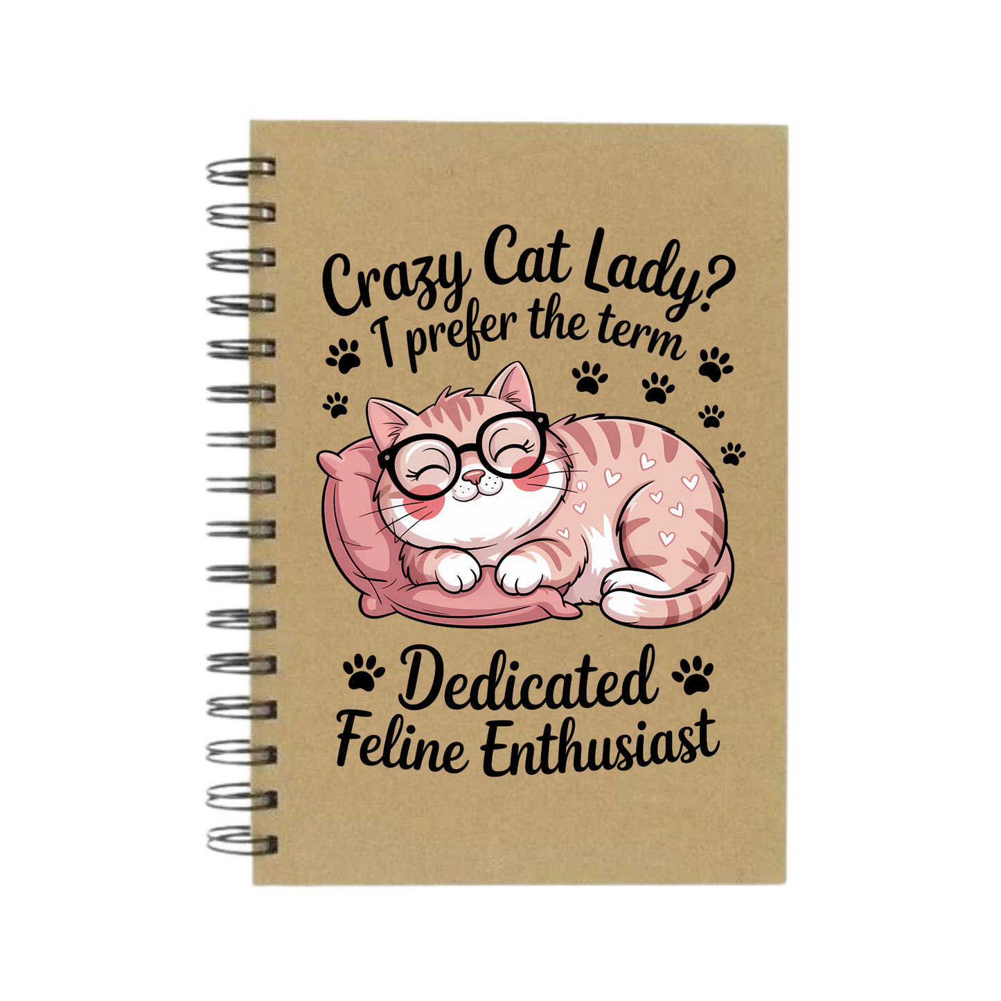 Dedicated Feline Enthusiast A5 Notebook