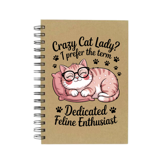 Dedicated Feline Enthusiast A5 Notebook
