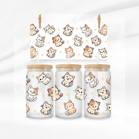Cute Cats Libbey Glass Can
