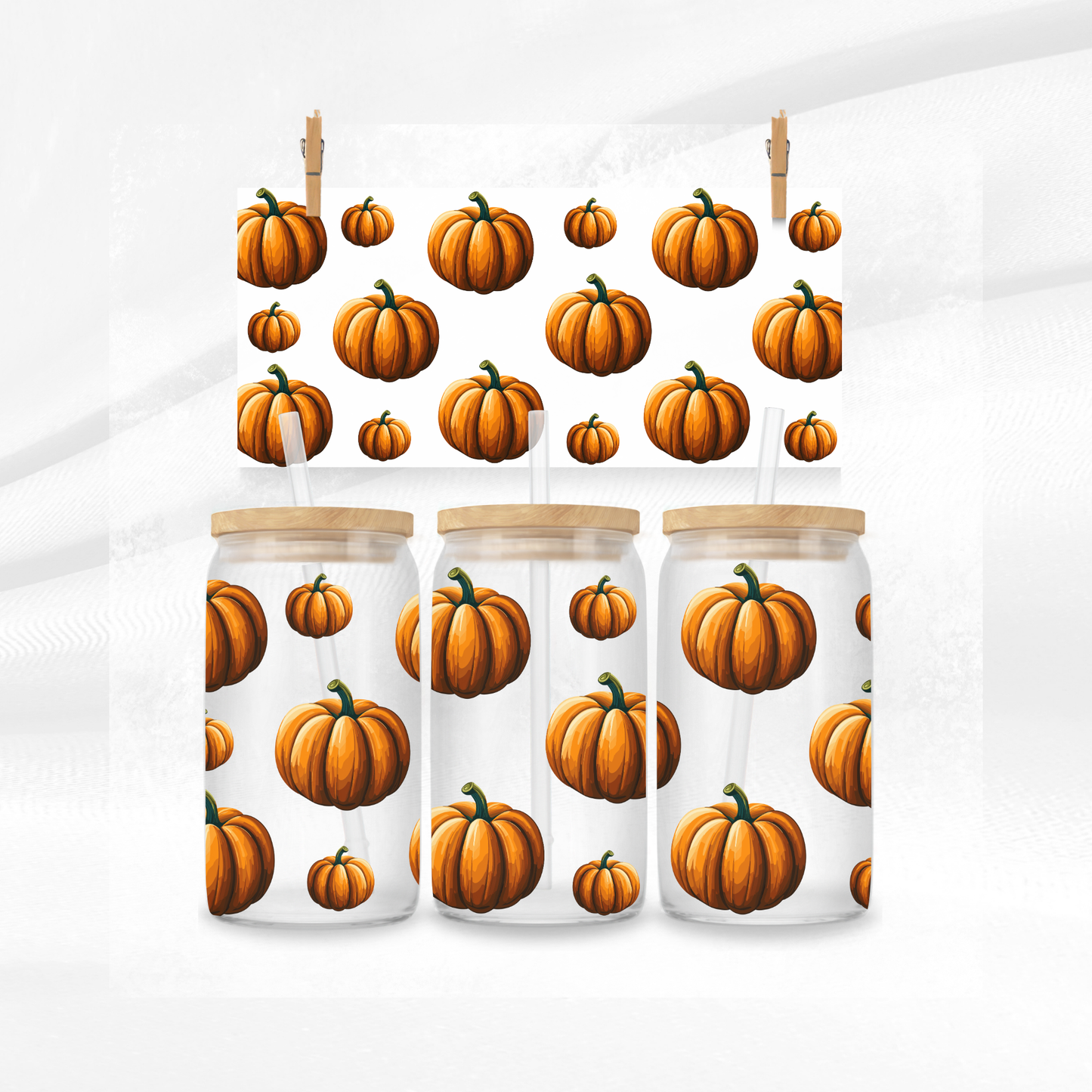 Classic Pumpkin Libbey Glass Can