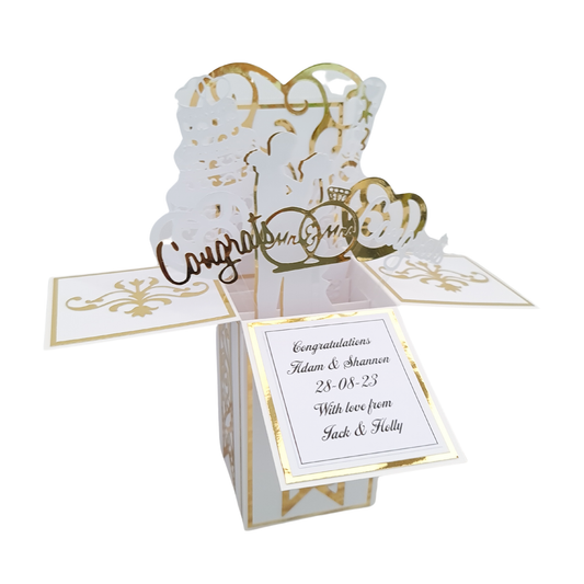 Personalised Wedding Card Pop Up Card