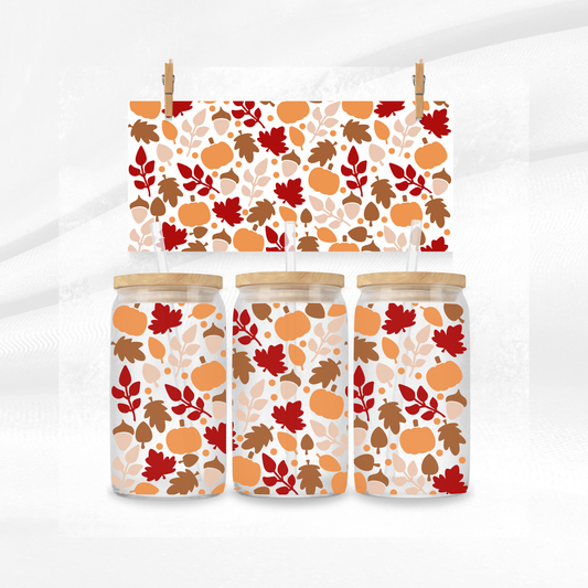 Autumn Leaves Libbey Can