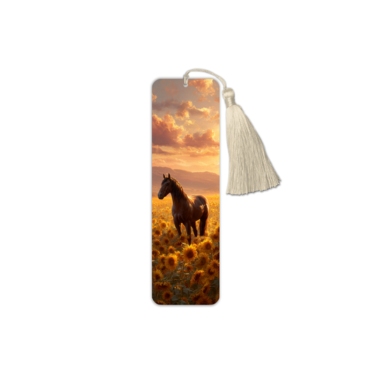 Horse in Sunflower Field 1 Bookmark