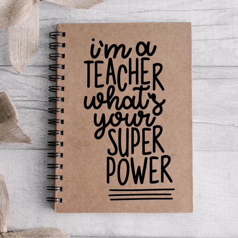 Teaching Super Power A5 Crafters Notebook Bullet Journal Diary