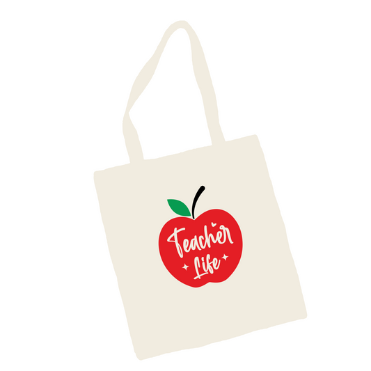 Apple 'Teacher Life' Tote Bag