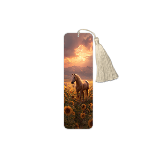 Horse in Sunflower Field 2 Bookmark