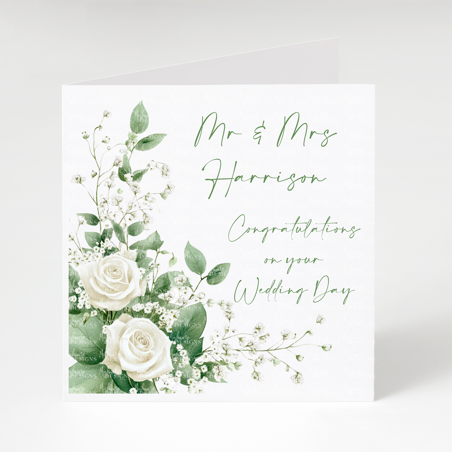 Personalised Mr and Mrs Wedding Congratulations Card