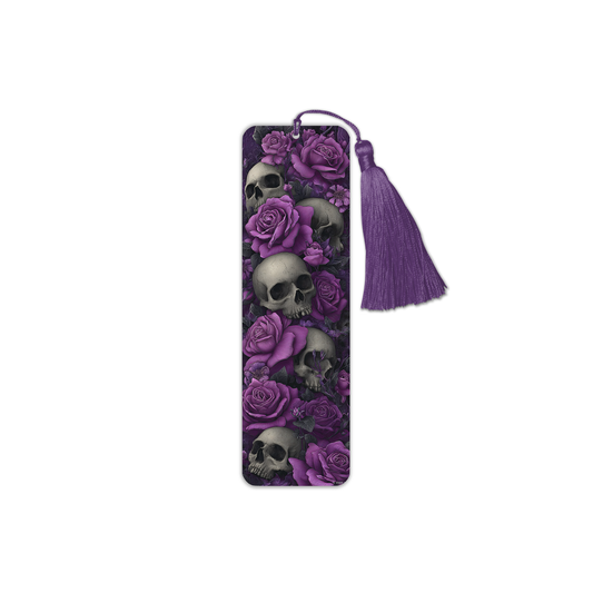 Gothic Skulls and Roses Bookmark