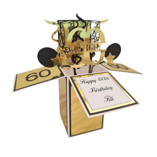 Personalised 60th Birthday Pop Up Card