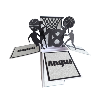 Personalised Basketball Birthday Pop Up Card