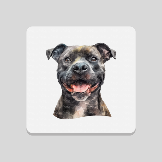 Staffordshire Bull Terrier Brown Coaster