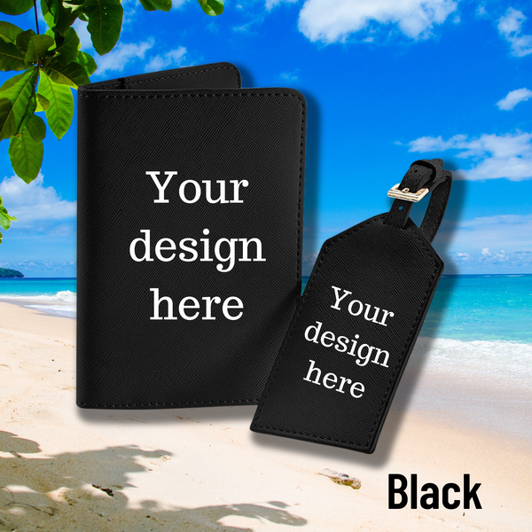 Personalised passport cover and luggage tag set