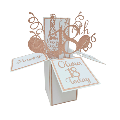 Personalised 18th Birthday Pop Up Card