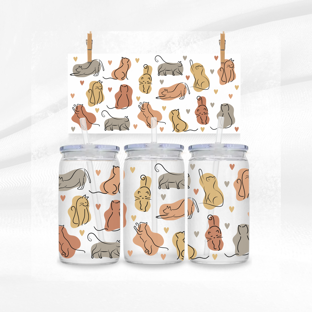 Minimalist Cats Libbey Can