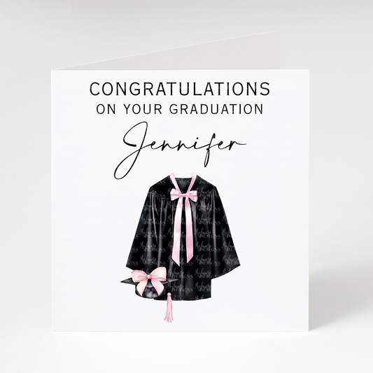 Personalised Graduation Congratulations Card