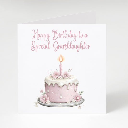 Special Granddaughter Birthday Cake Card