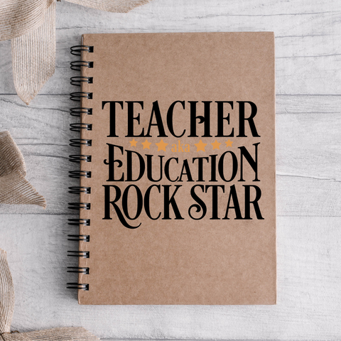 Education Rock Star Teacher Notebook Bullet Journal Diary